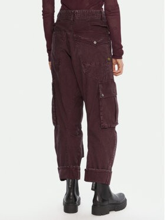 G-Star Raw Spodnie materiałowe Cargo 3D D27025-D388 Fioletowy Boyfriend Fit