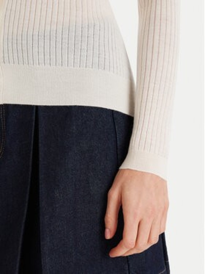 Lacoste Kardigan AF4141 Écru Slim Fit