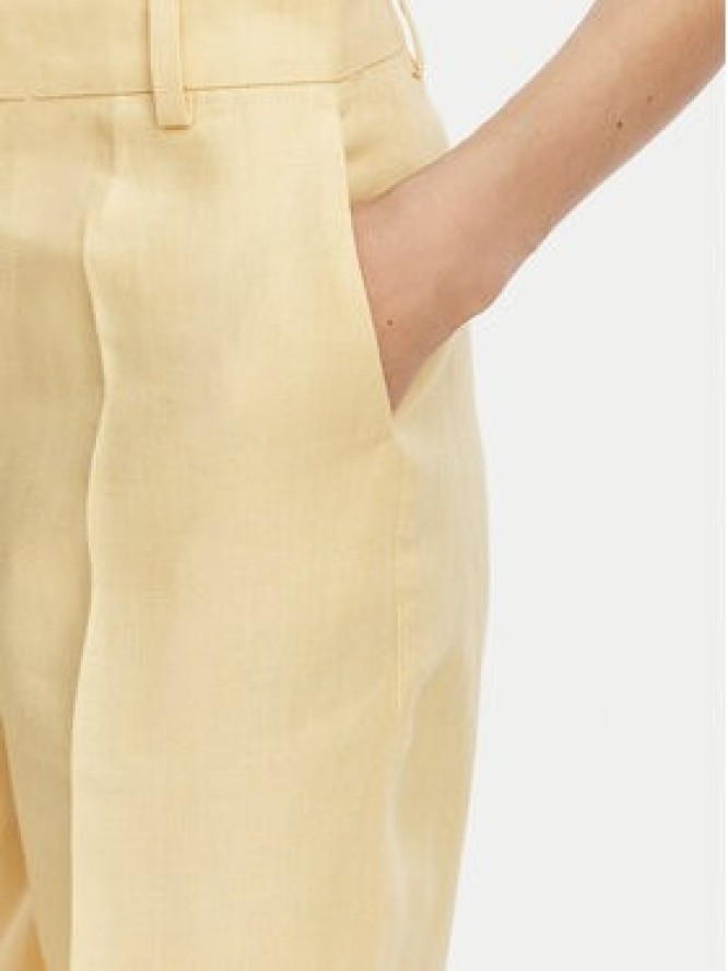 Weekend Max Mara Spodnie materiałowe Malizia 2615131112 Żółty Straight Fit