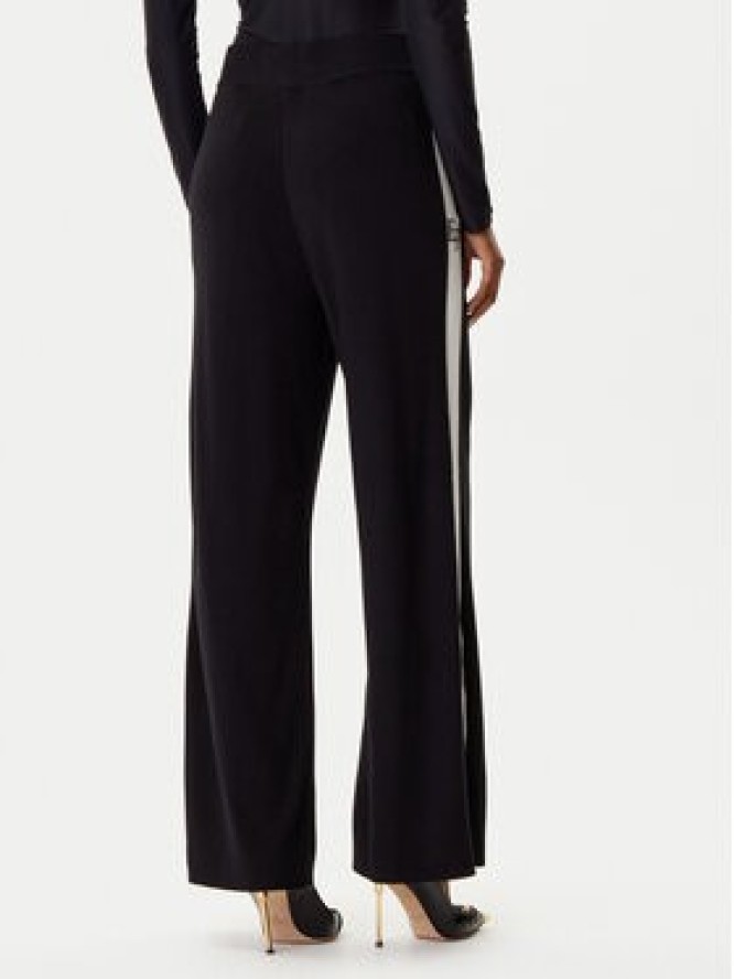 Elisabetta Franchi Spodnie dzianinowe KP-69S-56E2-V380 Czarny Regular Fit
