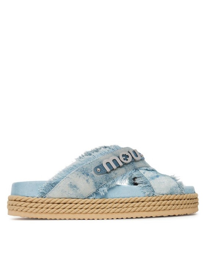 Mou Klapki Criss-cross MU.SW451010K Niebieski