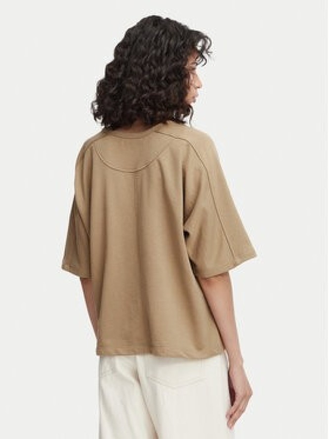 Beverly Hills Polo Club T-Shirt P-SS26W-TS00817 Brązowy jasny Oversize