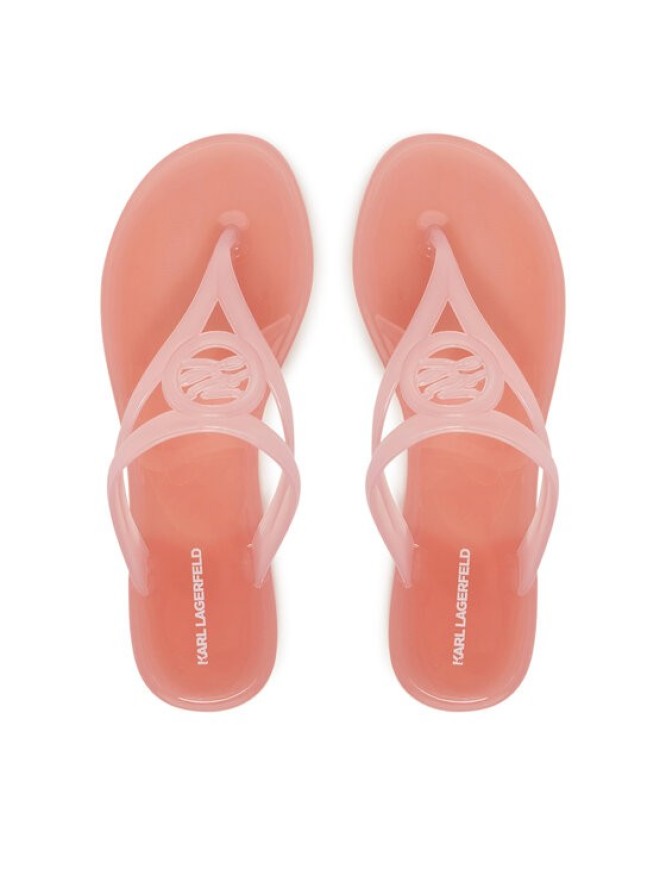 KARL LAGERFELD Japonki Jelly Thong KL80007A Różowy