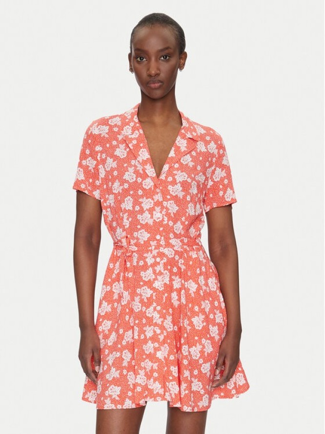 Tommy Jeans Sukienka koszulowa DW0DW21353 Pomarańczowy Relaxed Fit