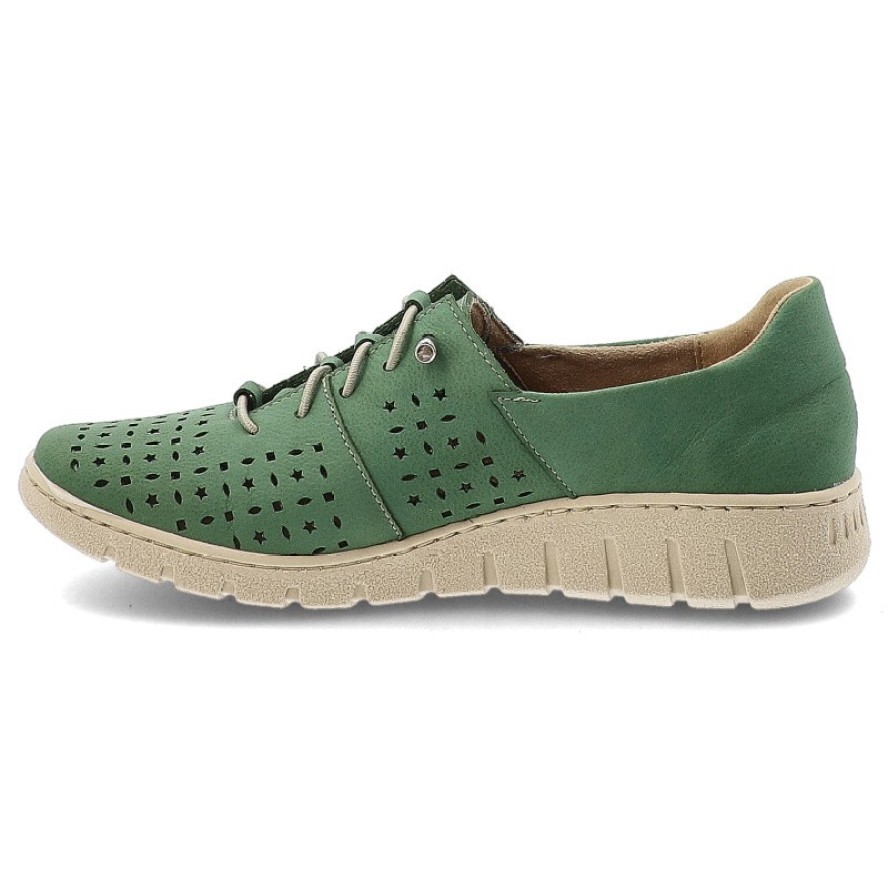 Półbuty damskie Wasak, niski fason sznurowane ażurowa cholewka miękka konstrukcja elastyczna podeszwa lekka forma wygodne dopasowanie oddychający mat