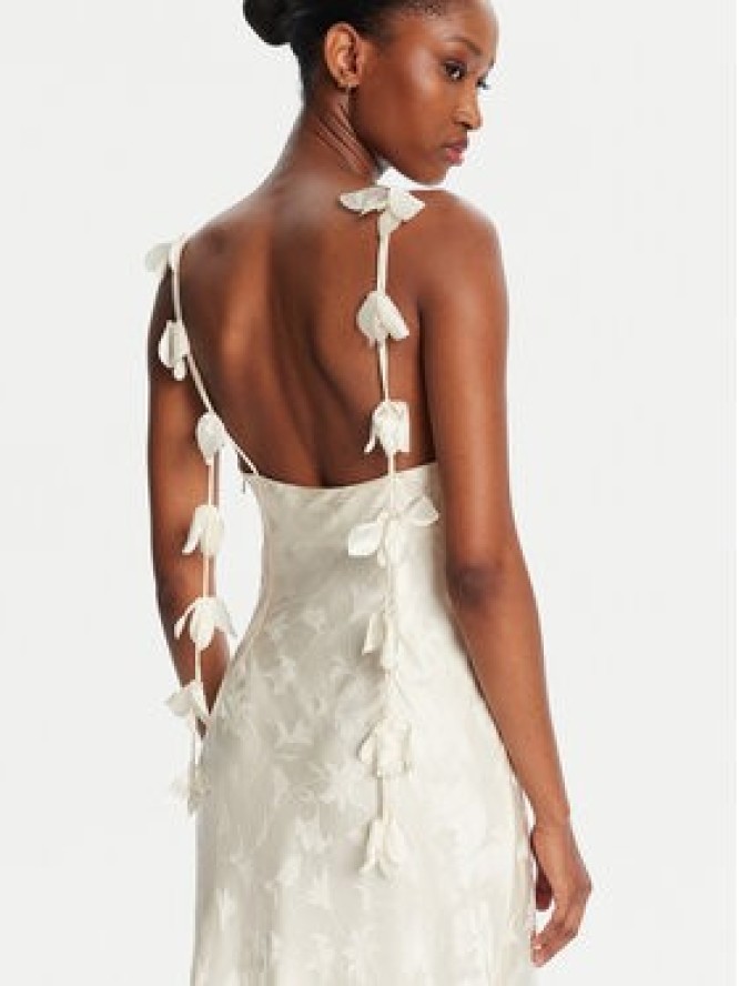 ROTATE Sukienka koktajlowa 113958858 Écru Slim Fit