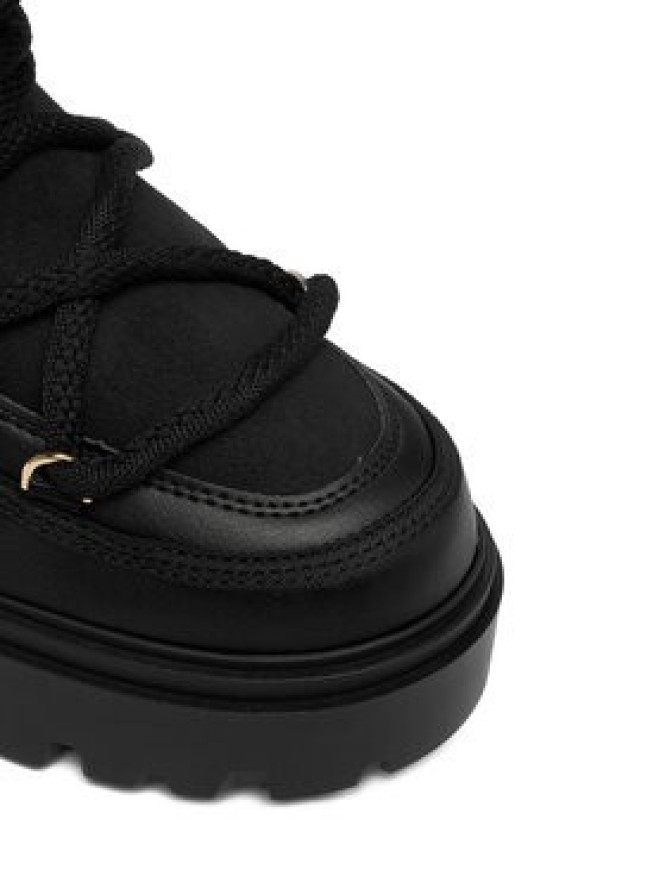 Tommy Hilfiger Śniegowce Real Shearling Laceup Snowboot FW0FW08996 Czarny