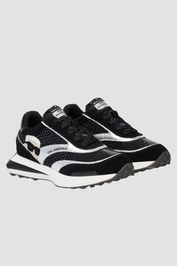 KARL LAGERFELD Czarne damskie sneakersy z cyrkoniami ZONE NFT GEMSTONE, Rozmiar 36