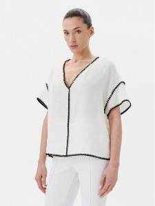 ICONA Bluzka RP5LE004 Biały Relaxed Fit
