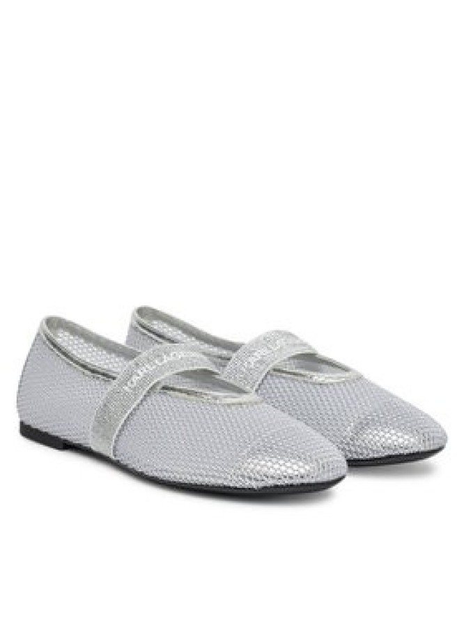 KARL LAGERFELD Baleriny KL40125 Srebrny