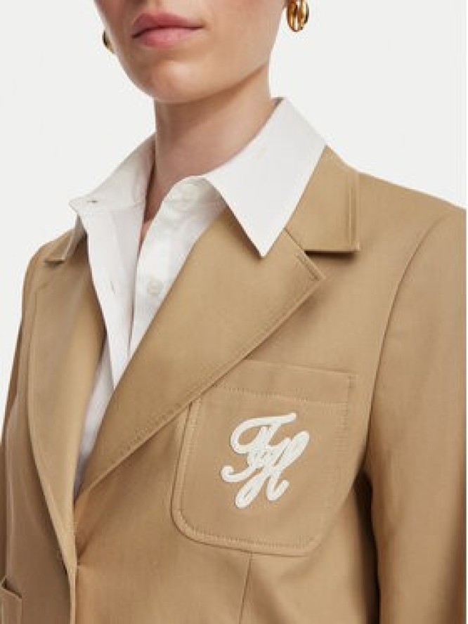 Tommy Hilfiger Marynarka Dressing WW0WW50146 Beżowy Regular Fit