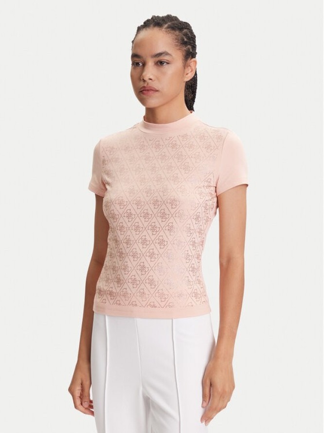 Guess T-Shirt W4BI26 J1314 Różowy Regular Fit