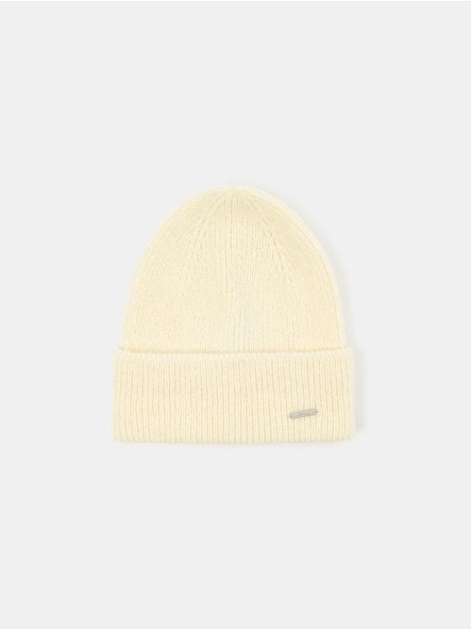 Czapka beanie - kremowy