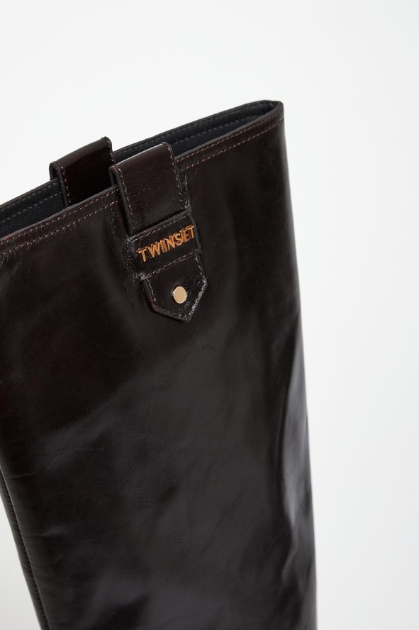 Kozaki damskie skórzane TWINSET