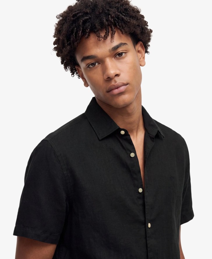 superdry Koszula Riviera lniana z krótkim rękawem – Relaxed Fit
