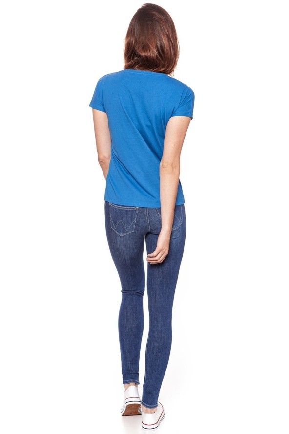 WRANGLER T SHIRT DAMSKI SS GRAPHIC TEE DEEP WATER W7Z02EVDF 112132145