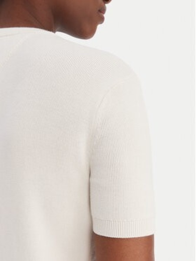 Tommy Jeans Sweter Essential DW0DW19336 Écru Regular Fit