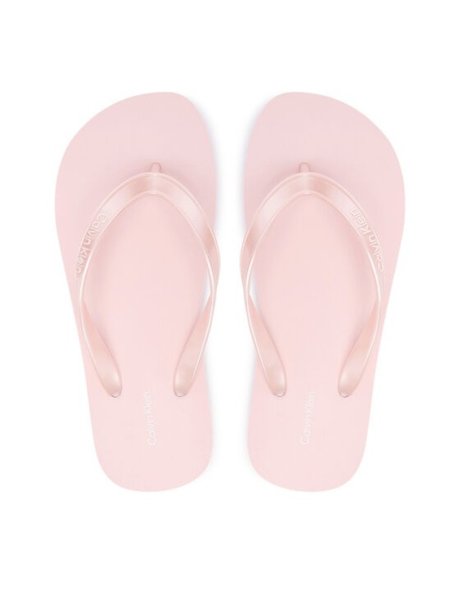 Calvin Klein Japonki Flip Flop Tpu Metallic HW0HW02956 Różowy jasny