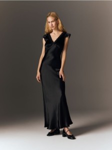 Sukienka z wiskozy - czarny