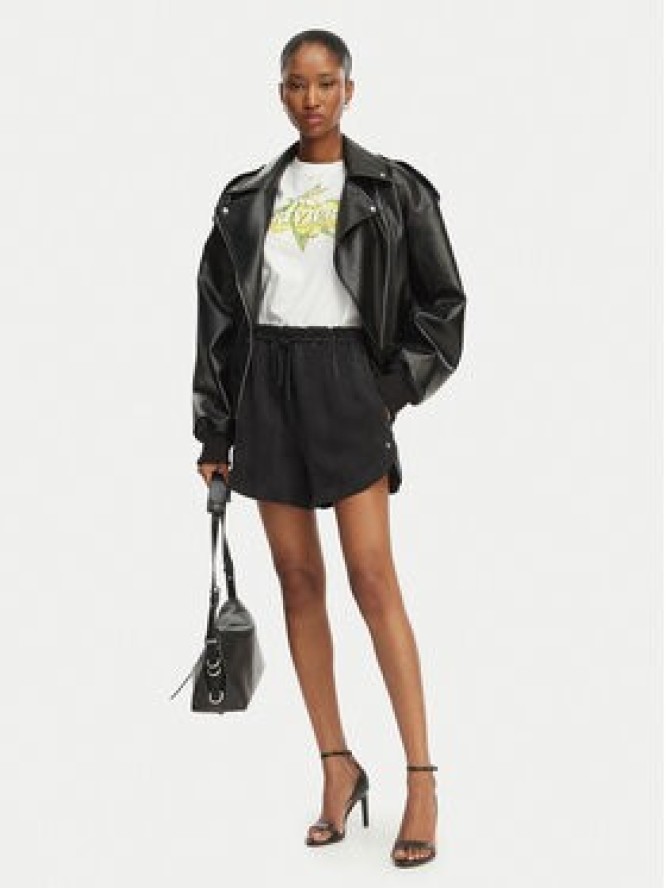 HUGO Szorty materiałowe Hermione-1 50559554 Czarny Loose Fit
