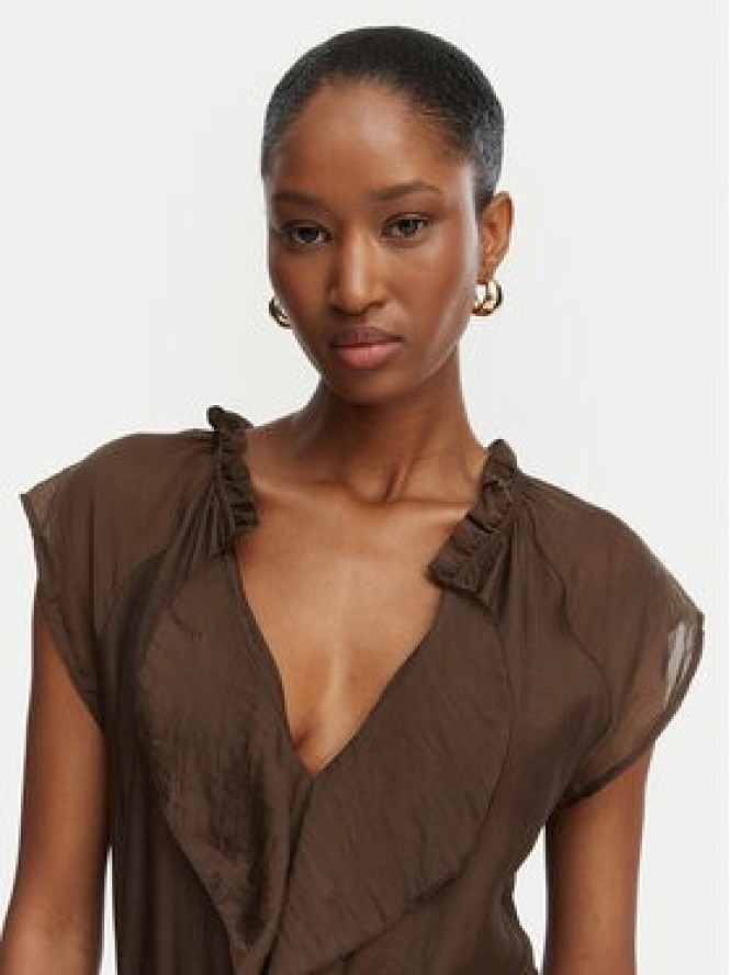 Guess Sukienka koktajlowa W6GK87 W2111 Brązowy ciemny Regular Fit