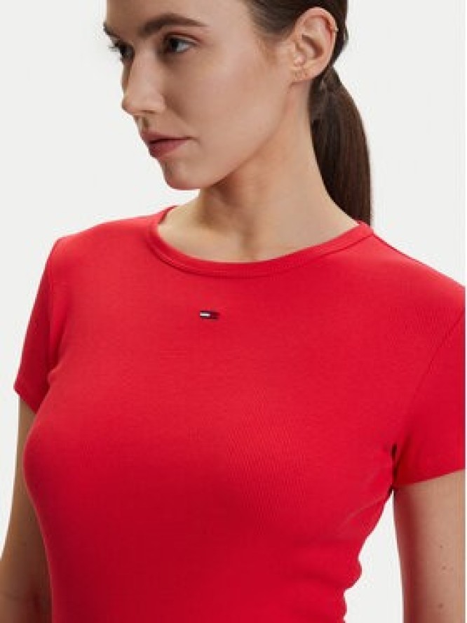 Tommy Hilfiger T-Shirt DW0DW17383 Czerwony Slim Fit