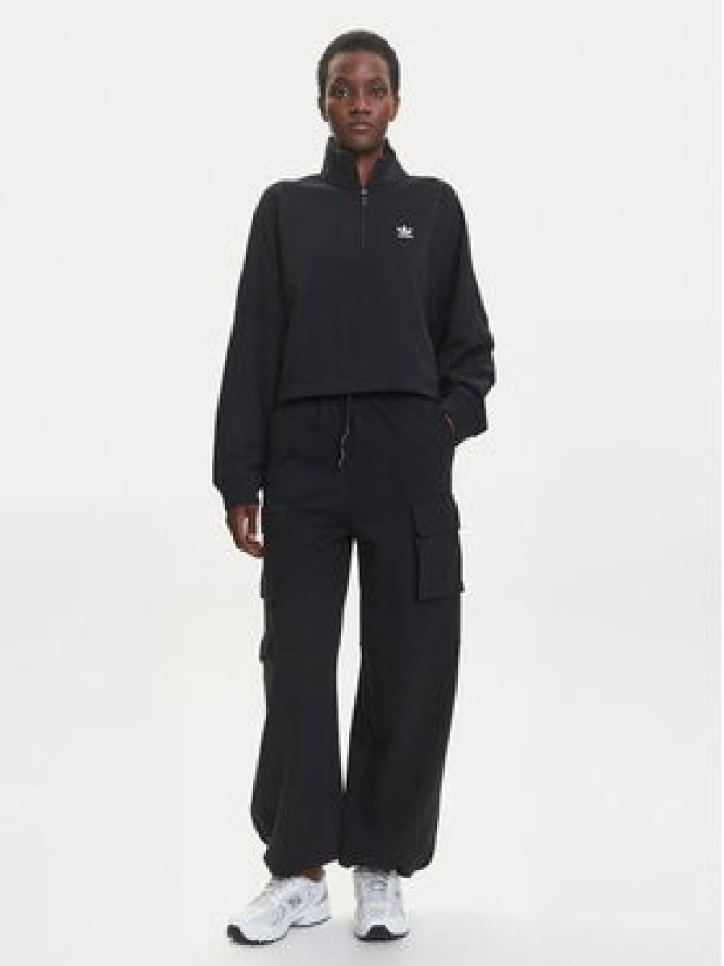 adidas Bluza Essentials French Terry IW5726 Czarny Oversize