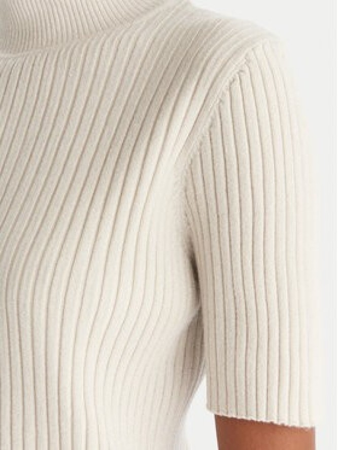 ACCESS FASHION Sweter 54-8046 Beżowy Slim Fit