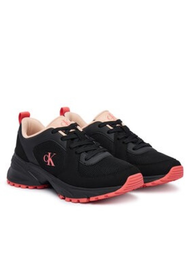 Calvin Klein Sneakersy Hike Runner Lace Up Su Mesh Wmn HW0HW03440 Czarny