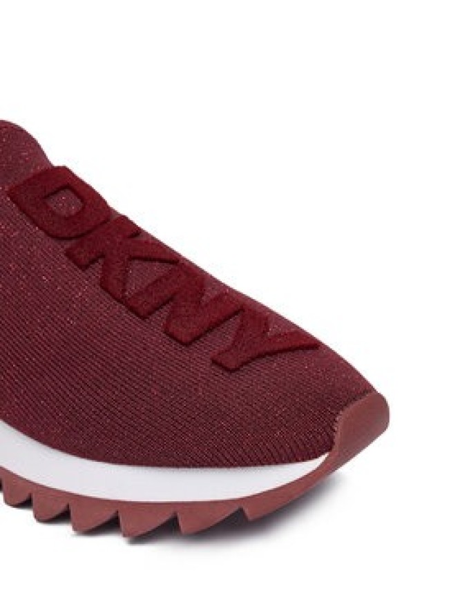 DKNY Sneakersy Abbi Logo Slip-On K3502004 Bordowy