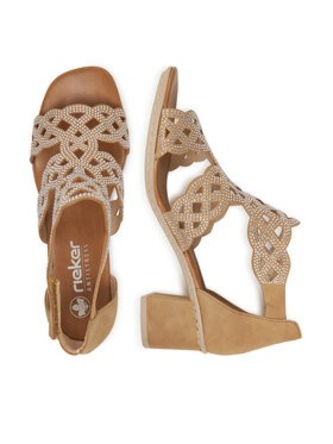Rieker Sandały 64773-61 Beżowy