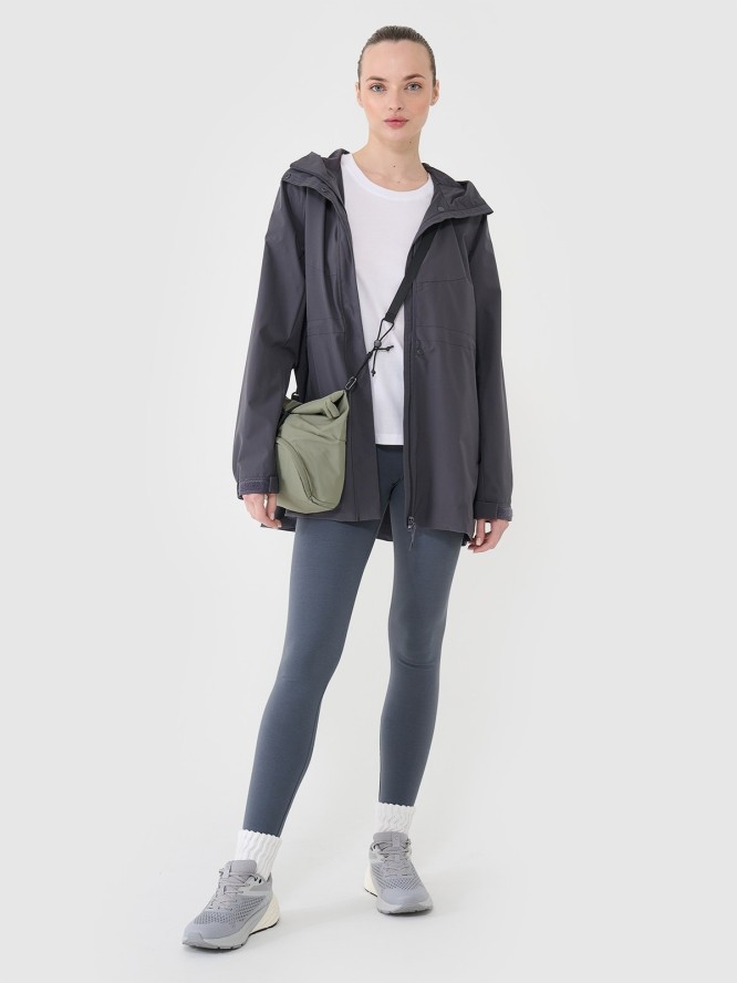 4F T-shirt regular gładki damski - biały XS