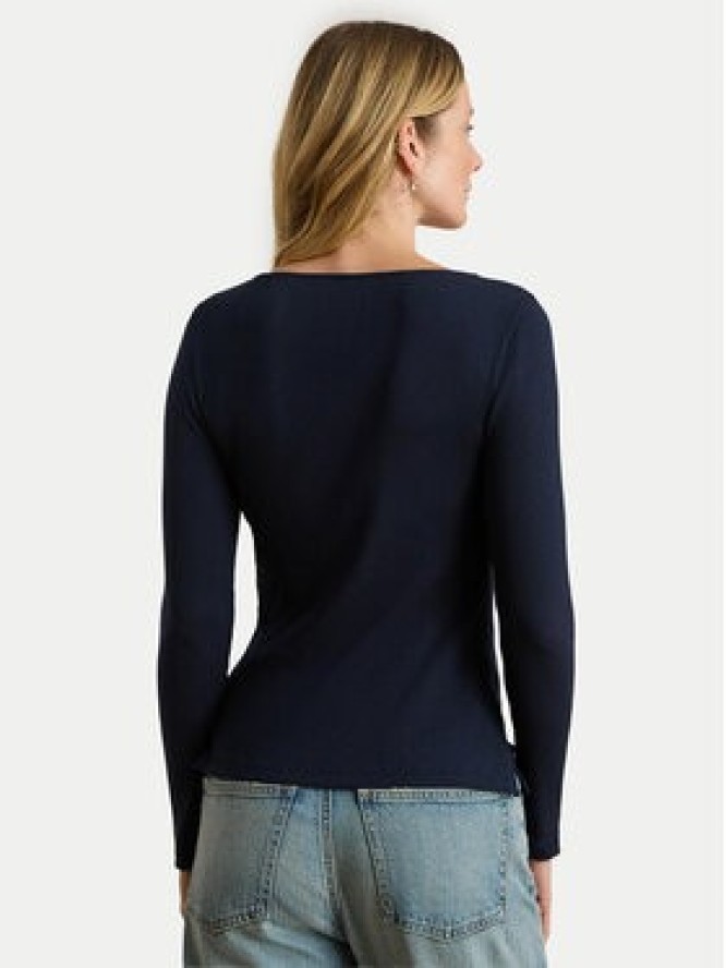 LAUREN RALPH LAUREN Bluzka 200980145002 Granatowy Slim Fit