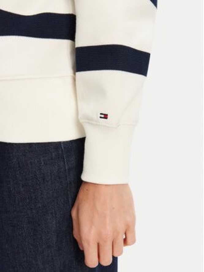 Tommy Hilfiger Bluza Script WW0WW45743 Écru Regular Fit