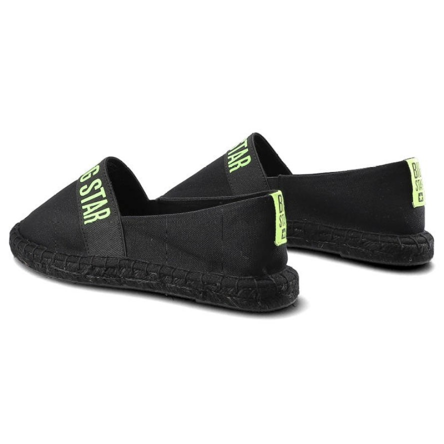 Espadryle damskie Big Star, z jutową podeszwą i elastycznym paskiem, czarne, HH274473