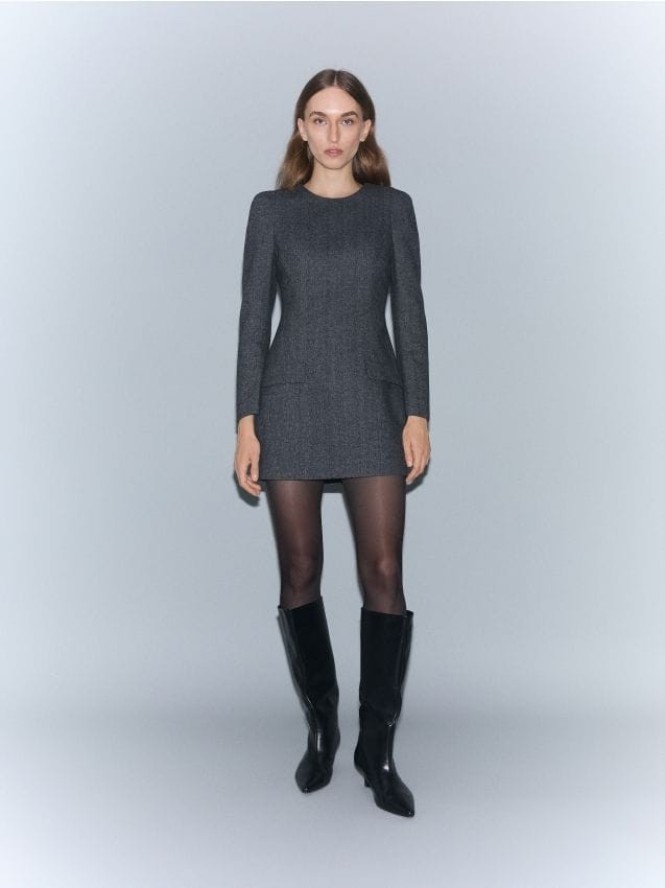 Sukienka z wiskozy - ciemnoszary