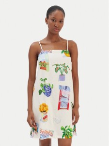 Seafolly Sukienka letnia La Boca 55652-DR Écru Regular Fit