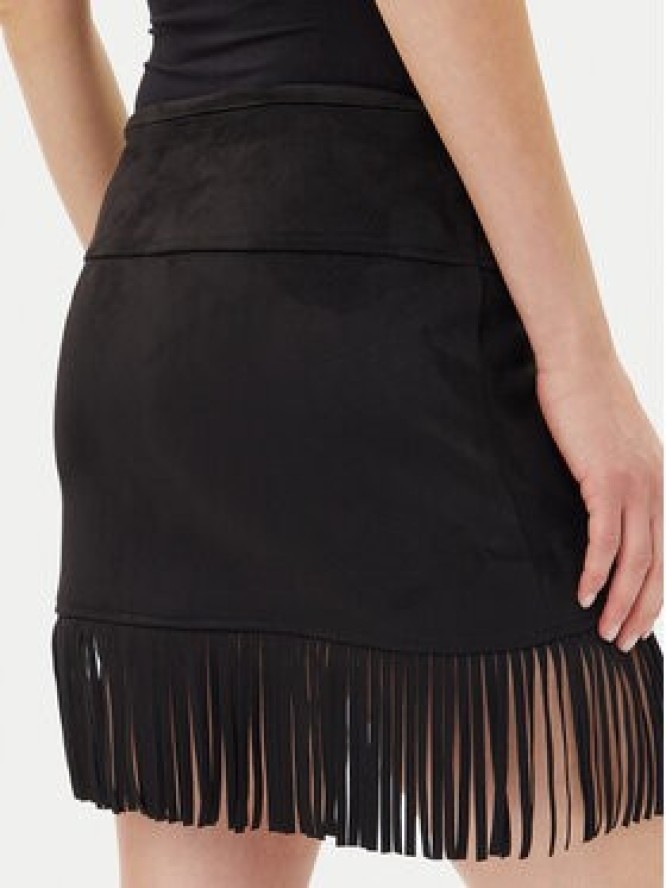 Noisy May Spódnica z imitacji skóry Abby 27033111 Czarny Regular Fit