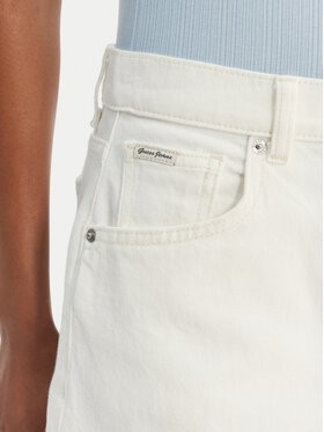 Guess Jeans Spódnica jeansowa W6RD0Q D6521 Biały Regular Fit