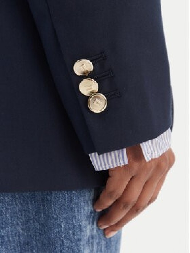 Tommy Jeans Marynarka DW0DW22601 Granatowy Boyfriend Fit