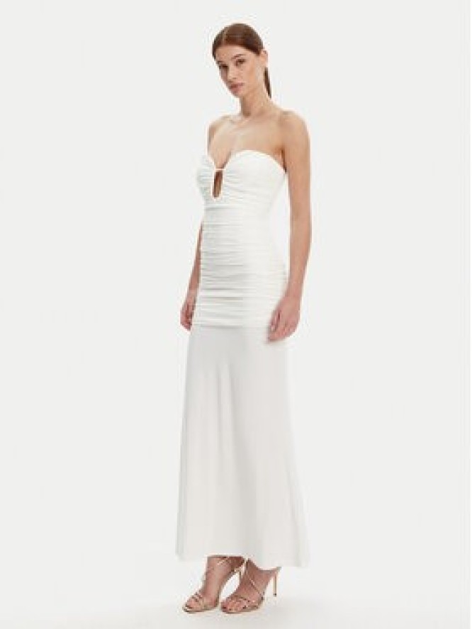 Bardot Sukienka wieczorowa 59692DB1 Biały Slim Fit