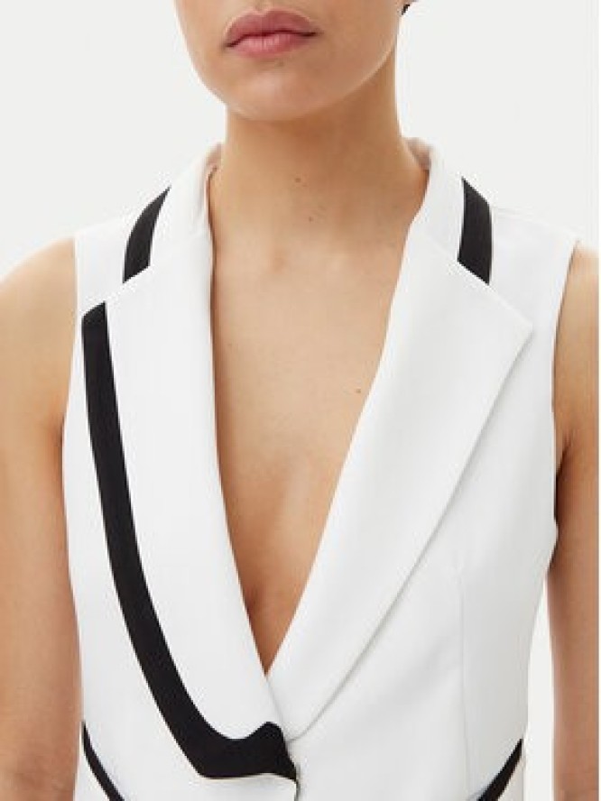 Maryley Kamizelka 25EB190/43BN Biały Regular Fit