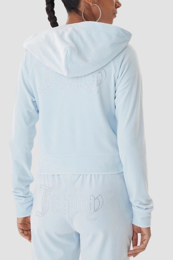 JUICY COUTURE Błękitna bluza damska Madison Outline, Rozmiar M