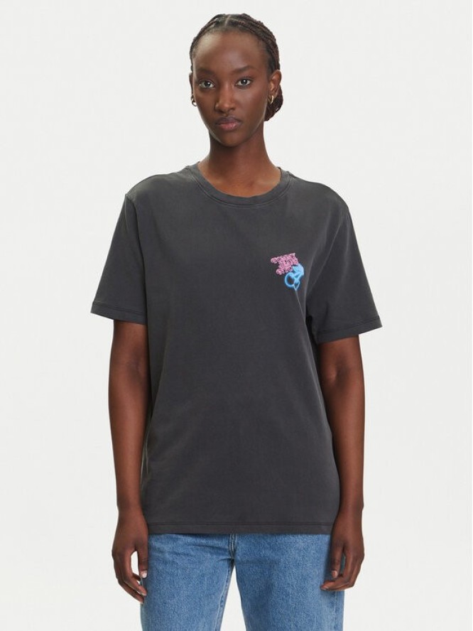 Tommy Jeans T-Shirt Neon DW0DW21358 Szary Relaxed Fit