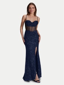 Hey Kyla Sukienka wieczorowa 5AI064HK Granatowy Regular Fit
