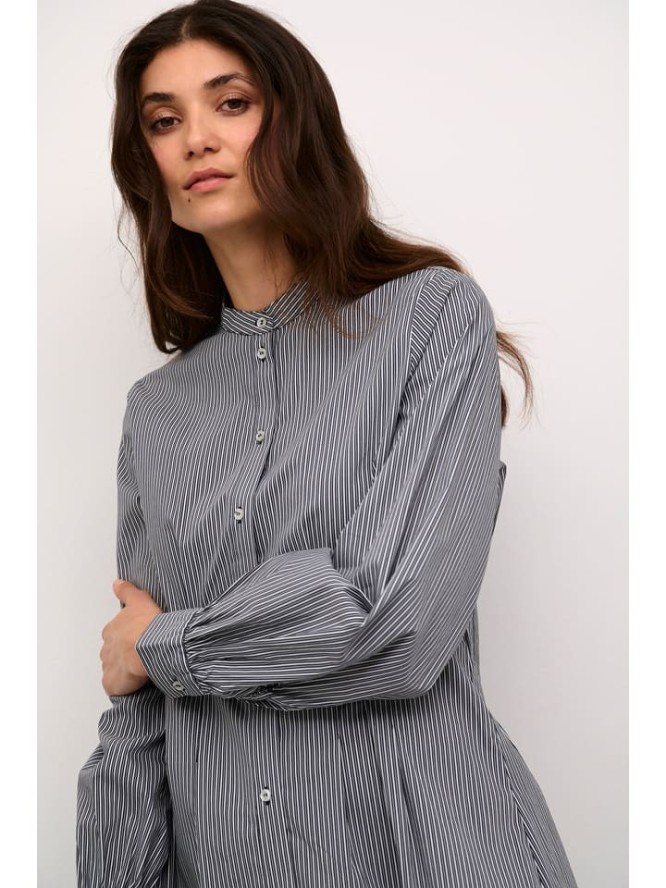 CULTURE Bluzka "Jink" w kolorze granatowo-białym rozmiar: S