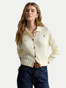 Polo Ralph Lauren Kardigan 211B30509001 Beżowy jasny Straight Fit