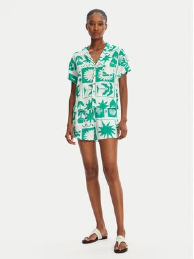 Banana Moon Szorty materiałowe William Shellpa MHW67 Zielony Regular Fit