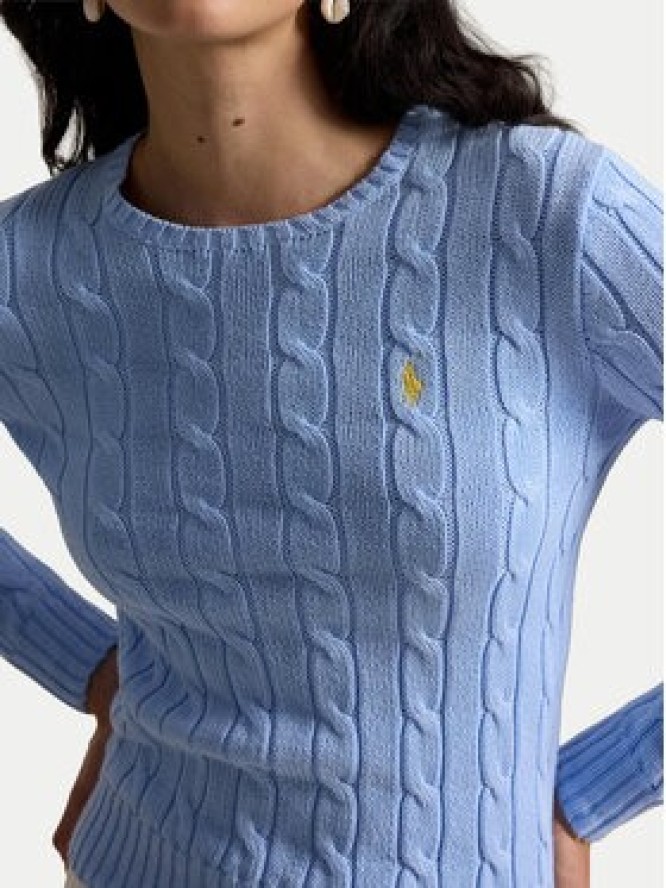 Polo Ralph Lauren Sweter 211971869512 Niebieski jasny Slim Fit