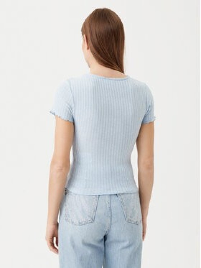 Noisy May T-Shirt Berry 27015446 Błękitny Slim Fit